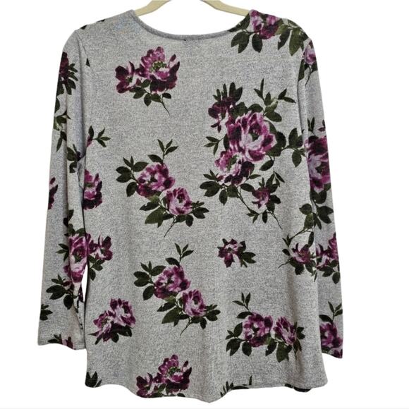 Lee 1/2 Zip Floral Long Sleeve Top XL - Picture 8 of 8